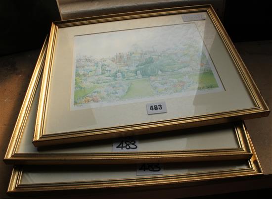 Set of 4 framed prints of Lewes